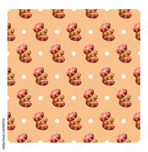 donut pattern fabric with circle 