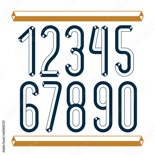 Trendy vintage vector digit...
