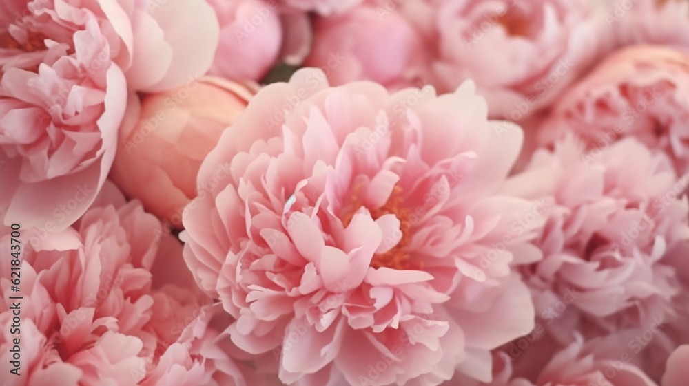 peonies abstract summer background flowers. generative Ai peonies abstract summer background flowers. generative Ai