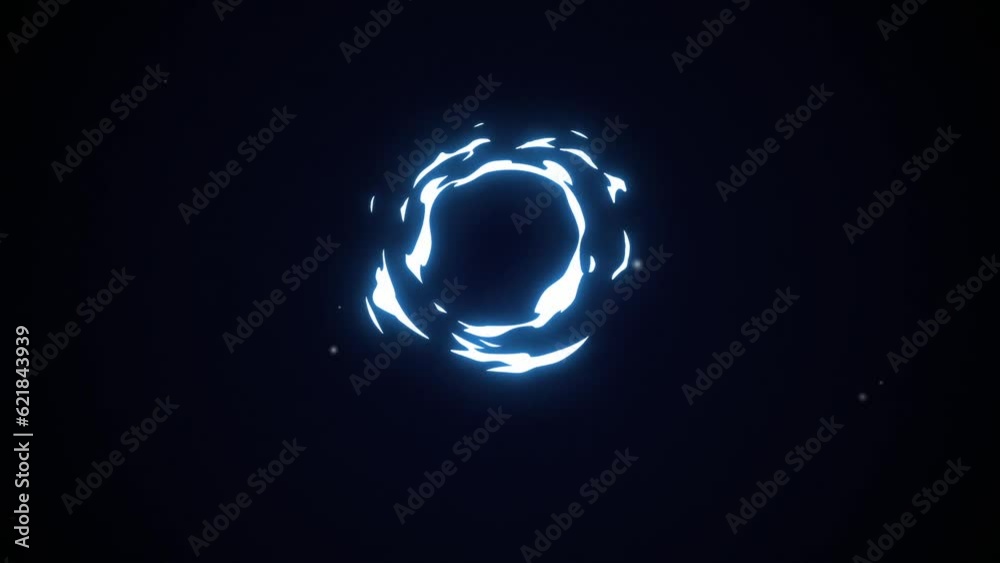 Black placeholder for a square logo that's emanating electricity. Logo reveal template. Electric Logo Reveals