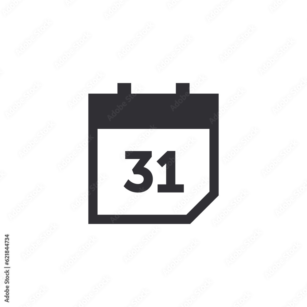 Calendar vector icon. Calendar symbol. Tear-off calendar. Time management. Holidays icon. Deadline icon. Tear-off calendar. Schedule. Vacation sign. Task Manager. Solemn date. UI elements. Planning.
