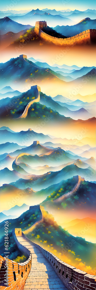 Mountains range. AI generated illustration