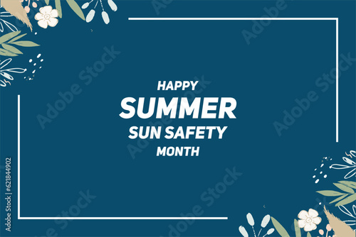 summer sun safety month, background template Holiday concept
