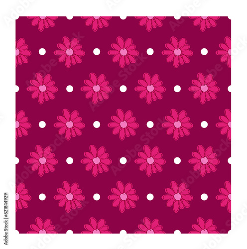 flower pattern fabric with circle 
