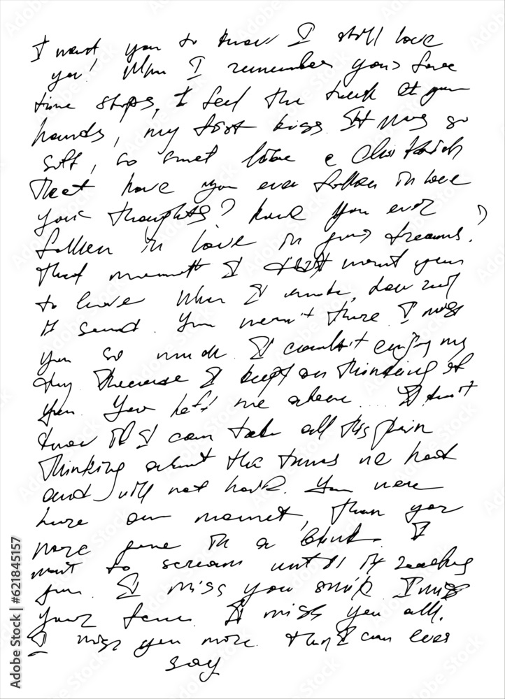 custom made wallpaper toronto digitalHandwritten ink text background. Love letter imitation of vintage writting. Old style letters wallpaper. Inscriptions background. pattern written with a black pen. illustration for fabric texture