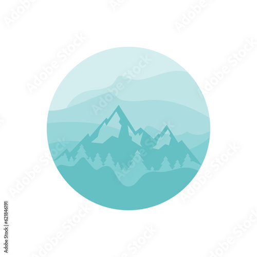 Mountain logo template icon design