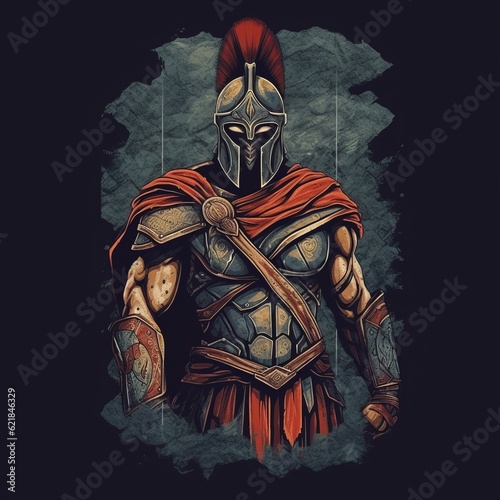 Spartan Warrior Overalls Design For T-shirt