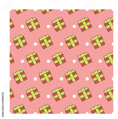 gift box with circle pattern