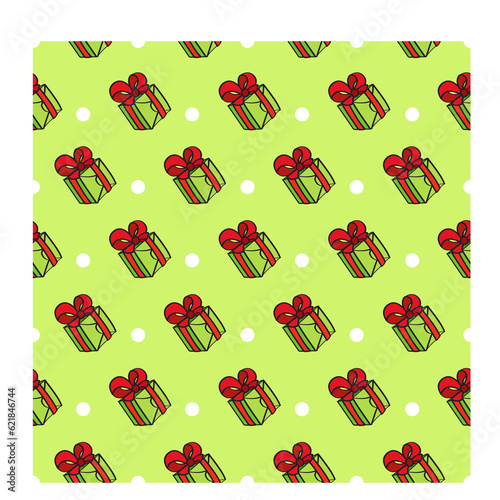 gift box with circle pattern