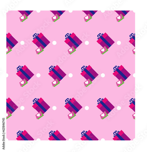 gift box with circle pattern