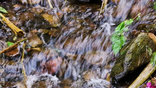 Mountain stream Mueglitz, flowing water, Glashuette, Saxony, Germany, Europe photo