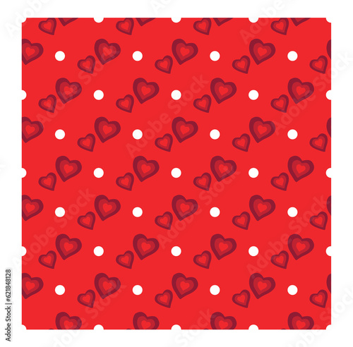 heart and circle fabric pattern 