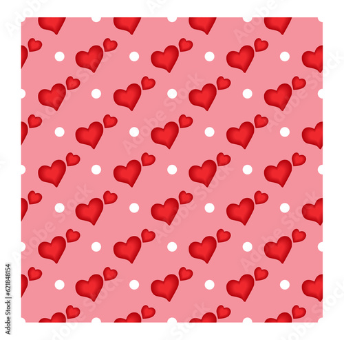 heart and circle fabric pattern 