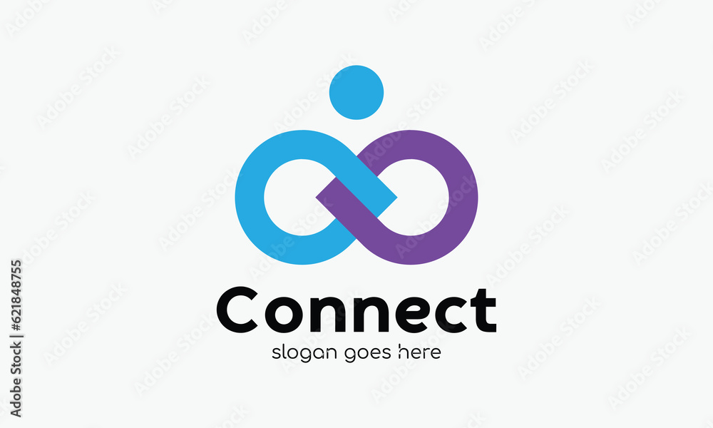 Infinity chain logo vector link connection technology strong team networking cooperation business Infinity chain logo vector link connection technology strong team networking cooperation business