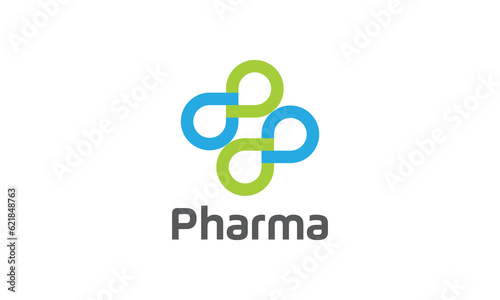 Infinity chain logo vector link connection technology strong team networking cooperation business