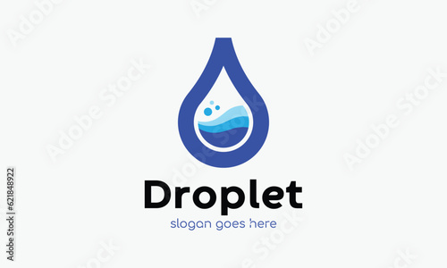 Drip water blue fresh splash cooling liquid nature minimalist design 