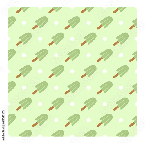 ice cream fabric pattern with circle 