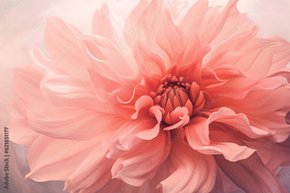 Gentle flower natural background illustration. Generated AI