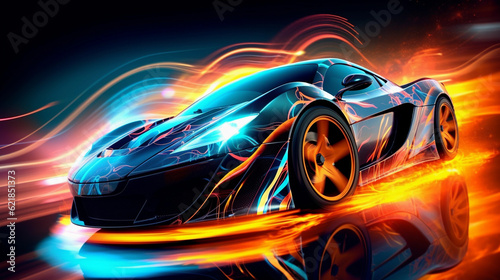 Car on fire - Hot Wheel - Generative Ai