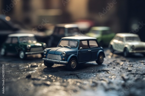 toy cars on the road 