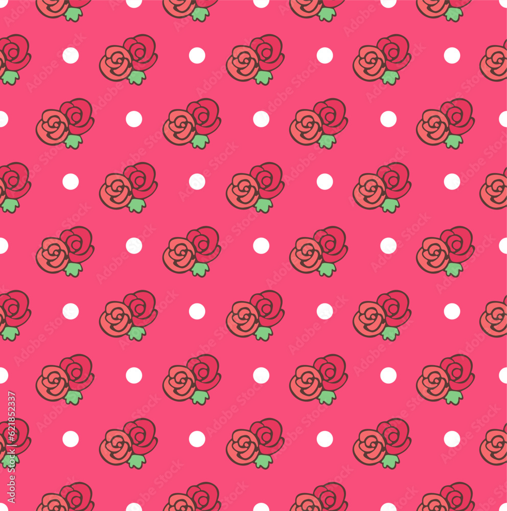 rose and circle fabric pattern rose and circle fabric pattern