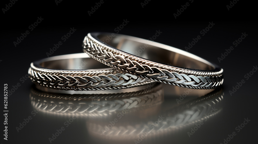 Sleek Silver Bracelets. Adding a Touch of Sophistication. Generative Ai Sleek Silver Bracelets. Adding a Touch of Sophistication. Generative Ai