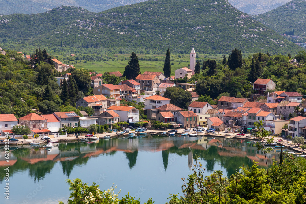 Panoramic view of Rogotin village in Croatia.