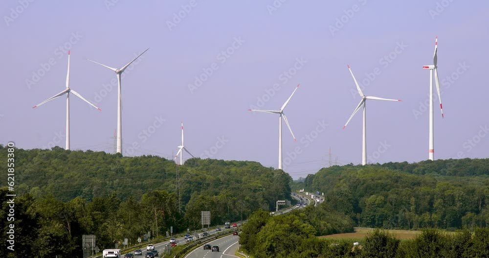 A44, wind turbines, wind farm, Lichtenau, North Rhine-Westphalia, North Rhine-Westphalia, Germany, Europe A44, wind turbines, wind farm, Lichtenau, North Rhine-Westphalia, North Rhine-Westphalia, Germany, Europe