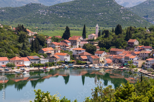 Panoramic view of Rogotin village in Croatia.