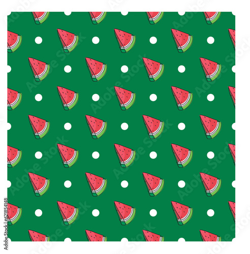 watermelon pattern graphic with circles