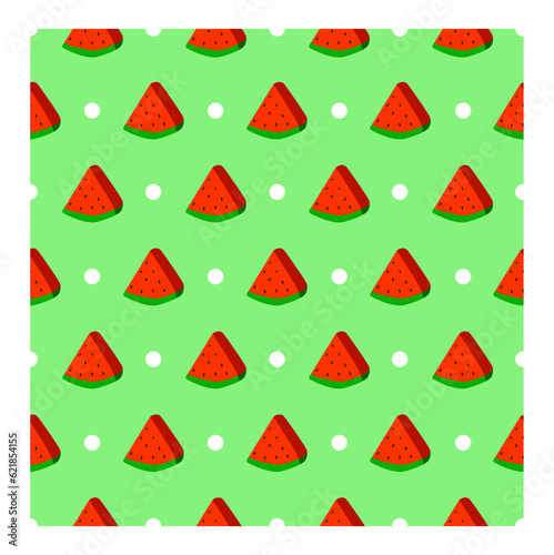 watermelon pattern graphic with circles