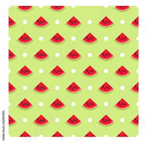 watermelon pattern graphic with circles