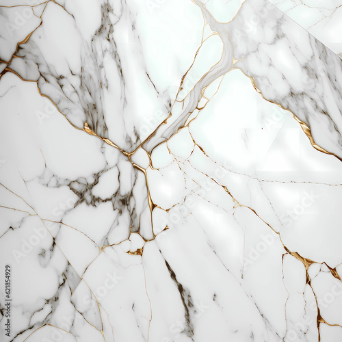 gold and white marble texture background, natural wall and floor ceramic stone generative ai design