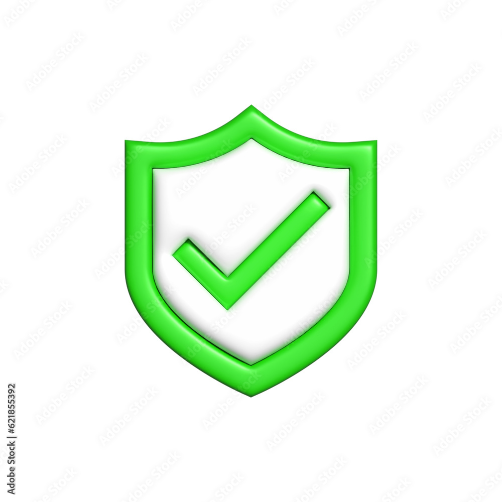 Approved sign 3d check Mark ui icon 3d rendering check mark sign icon Approved sign 3d check Mark ui icon 3d rendering check mark sign icon