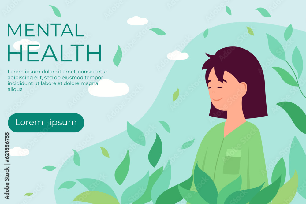 banner psychological health, psychology, plants, calming, meditation, example text banner psychological health, psychology, plants, calming, meditation, example text