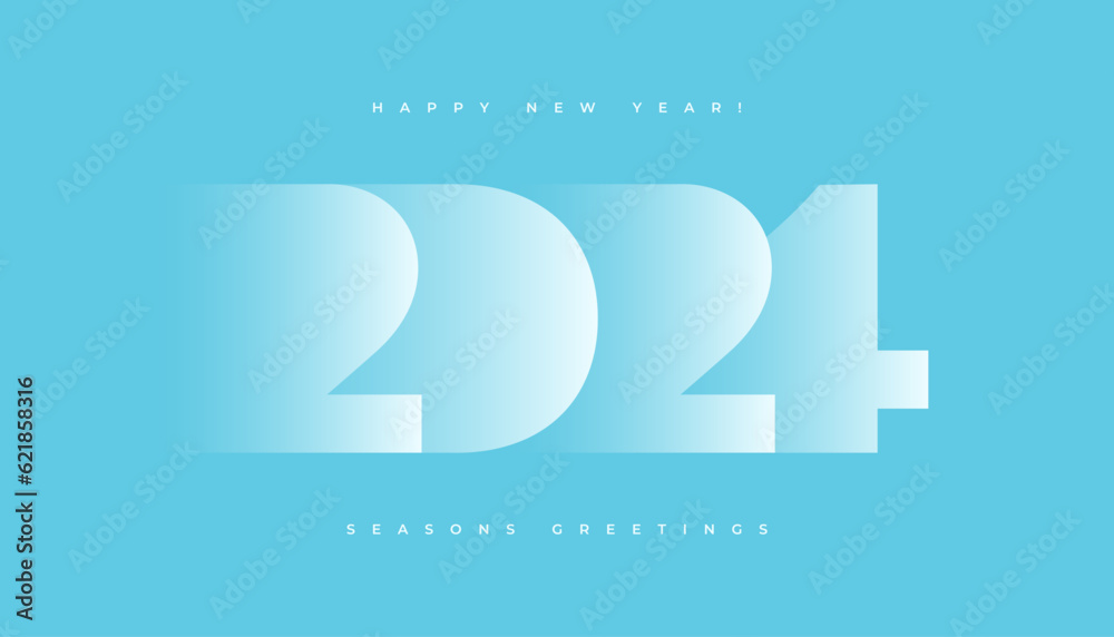 New 2024 Year typography design. 2024 numbers logotype illustration