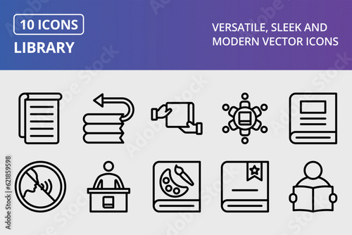 Vector Library Icon Set
