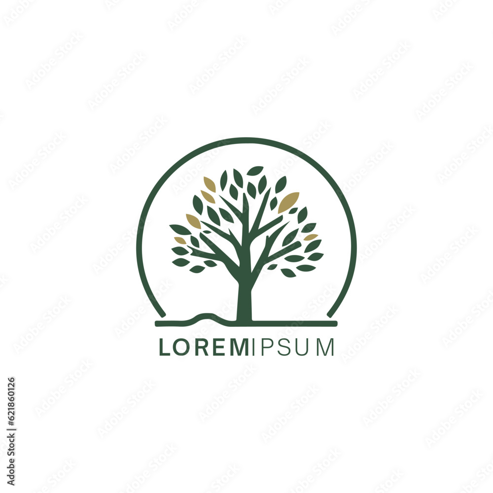 Obraz premium Vector tree shape logo template