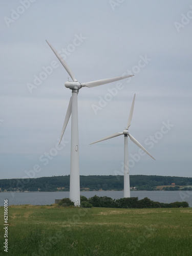 Wind power plants at the western end of the island Kegnaes photo