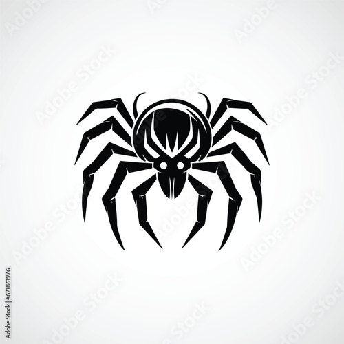 vector black spider logo template