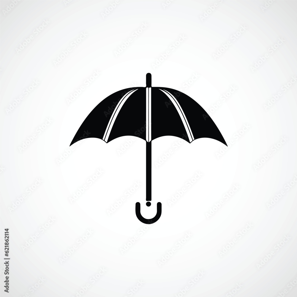 Black umbrella logo design icon