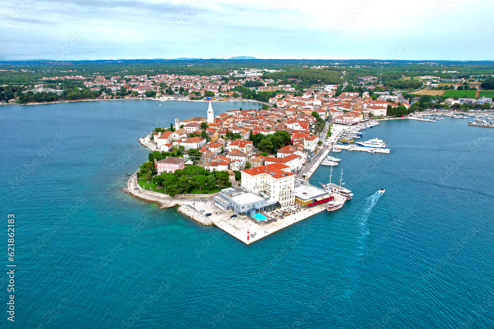 Aerial view of Porec in Croatia, Europe