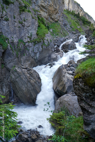 Fototapeta Naklejka Na Ścianę i Meble -  Mountain river going through a forest