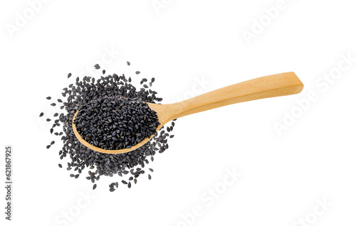 Black sesame  isolated on   transparent png