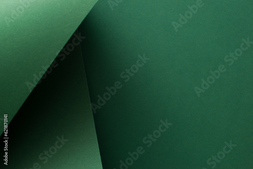 Curved green 3d abstract background, copy space