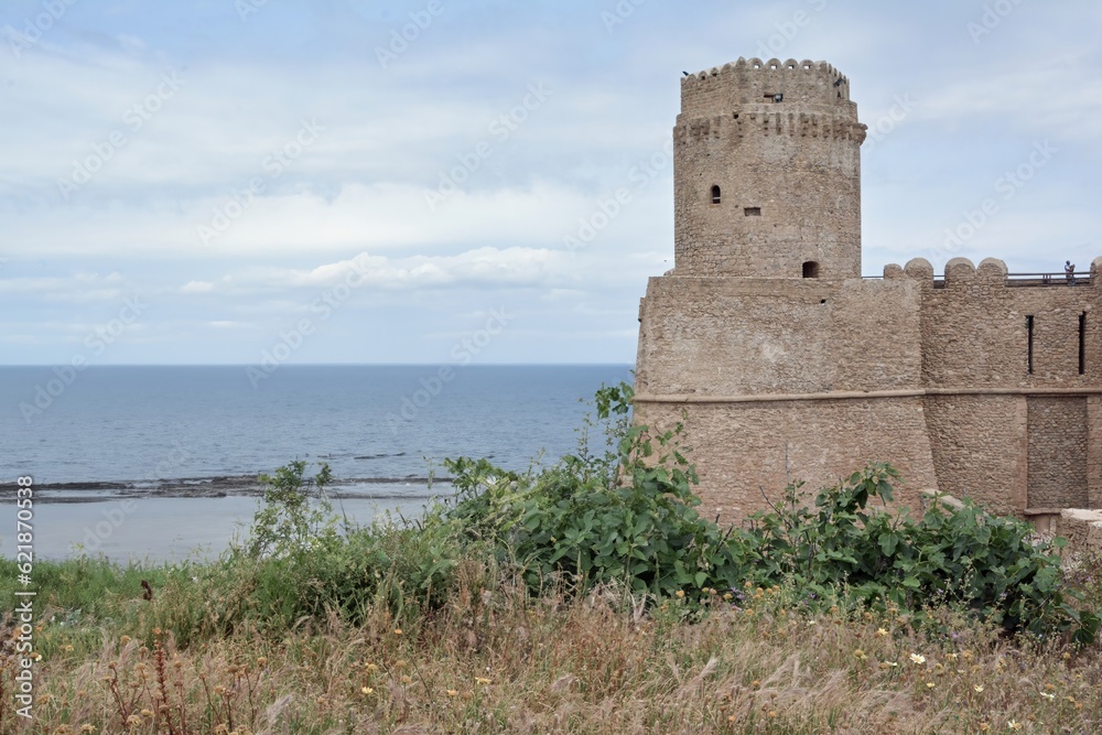 old castle on the coast