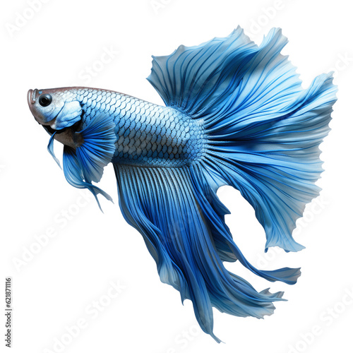 Betta fish, isolated, no background
