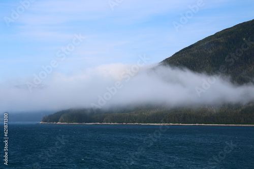 Coastal landscape of Favorite Channel a channel in Southeast Alaska, northwest of Juneau, Alaska, USA 
