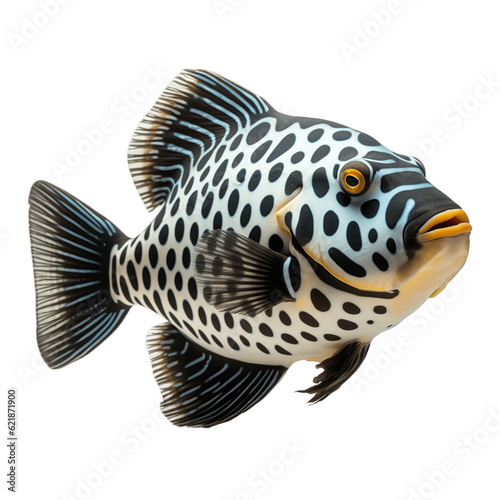 Clown triggerfish, no background