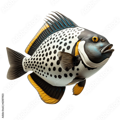 Clown triggerfish, no background